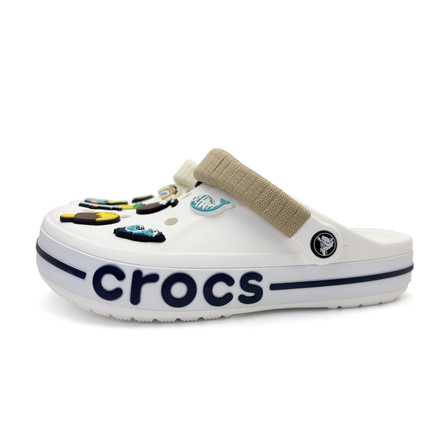 [Custom Shoes] Crocs Bayaband Clog Coconut Breeze Holiday Home Casual Soft Elastic Stepping Comfort Commute Non-Tiring Non-Slip Odor-Resistant Trendy Fashion Clogs Unisex White