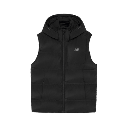 New Balance Warm Hooded Casual Sport Down Vest Men's Black