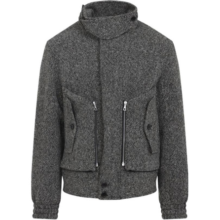 DRIES VAN NOTEN FW25 Stand Collar Straight Cut Elastic Cuff Jacket Coat Men's