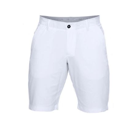 Under Armour Solid Color Belted Straight Leg Golf Shorts Men's White
