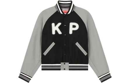 KENZO Varsity Logo Patch Bomber Jacket
