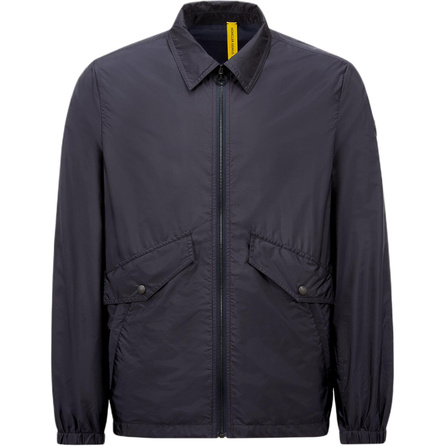 MONCLER GENIUS x Mercedes-Benz by Nigo Collaboration Pattern Print Lapel Zip-Up Long Sleeve Jacket Men's Navy Blue