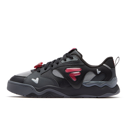 FILA FUSION Kick 2.0 V-DAY Series Fashion Comfort Supportive Wear-Resistant Low-Top Sneakers Men's Black Gray