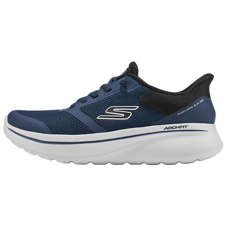 Skechers GO WALK Comfortable Versatile Wear-Resistant Support Low-Top Walking Shoes Men's Navy Blue