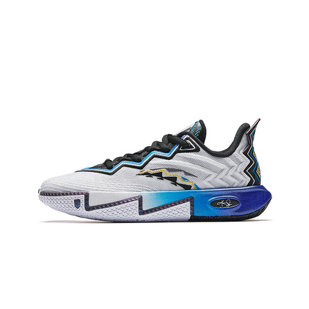 Anta Kids KAI 2 Kyrie II "Dallas" Youth Edition Nitrogen Technology Professional Performance Sport Slip-Resistant Wear-Resistant Breathable Low-Top Kids Basketball Shoes White/Core Black
