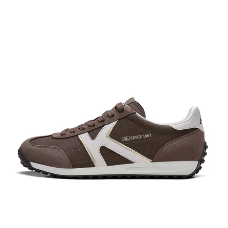 Kappa Retro Trendy Sports Lightweight Breathable Running Shoes Commute German Training Thin Sole Skate Shoes Unisex Chocolate Dark Brown/Malt Beige Brown
