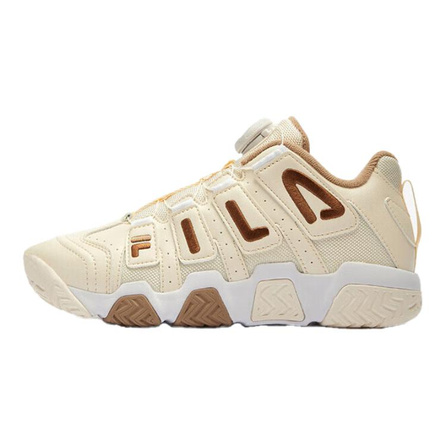 FILA KIDS Comfort Versatile Wear-Resistant Mid-Top Kids Basketball Shoes Beige