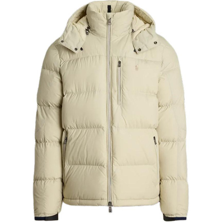 Polo Ralph Lauren Solid Color Half-Zip Collar Pony Embroidery Long Sleeve Down Jacket Men's Sand Yellow