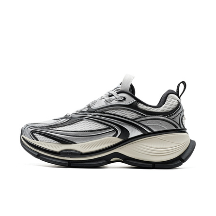 Xtep Basque 2nd Generation Trendy Retro Versatile Comfortable Breathable Wear-Resistant Lightweight Bounce Low-Top Casual Shoes Men's White Black Grey