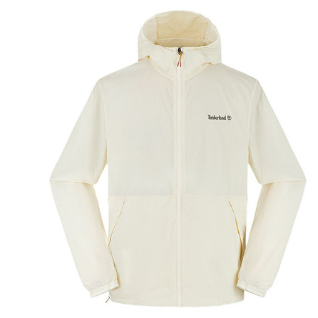 Timberland SS25 Casual Fashion Minimalist Hooded Windproof UV Protection Cool Sun Protection Jacket Men's Retro White