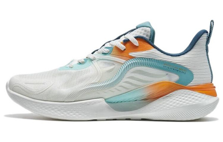XTEP Chi Feng 1.0 Cushioning Anti-Slip Wear-Resistant Breathability Low-Top Running Shoes White Blue Orange