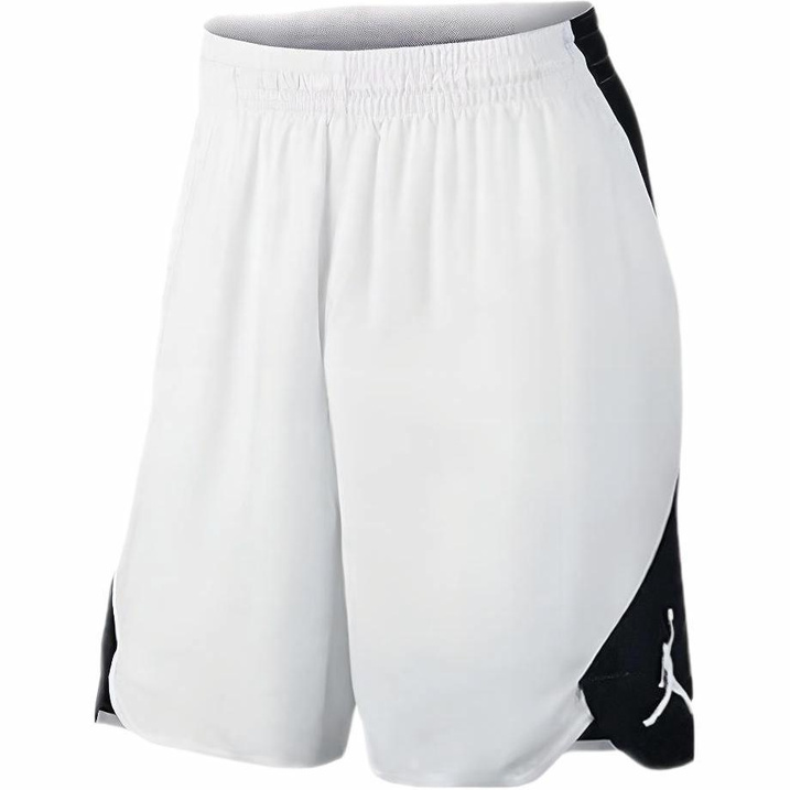 Jordan Colorblock Straight Leg High-Waist Casual Shorts Men's White