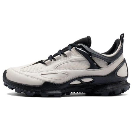 ecco Walk C Comfortable Fashion Outdoor Sport Leather Cushioned Low-Top Running Shoes Men's Gravel Grey