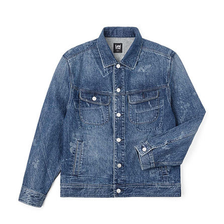 Lee FW25 Comfort Version Lapel Digital Print Laser Retro Jacket Denim Coat Men's