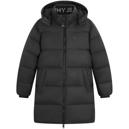 Tommy Hilfiger American Retro Trendy Mid-Length Loose Hooded Puffer Jacket Men's