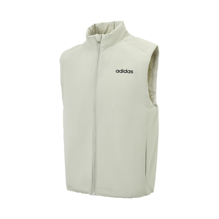 adidas Unisex Zip Collar Sleeveless Vest Off-White
