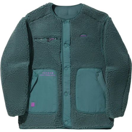 LI-NING Patchwork Single-Breathable Fleece-Lined Warm Sports Jacket Men's Cloud Green
