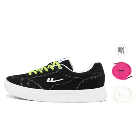 Warrior Unisex Student Simple Retro Versatile Three-Color Lace Puffer Shoes Sport Casual Skate Shoes Thick Sole Height Increasing Wear-Resistant Lightweight Breathable Low-Top Canvas Shoes