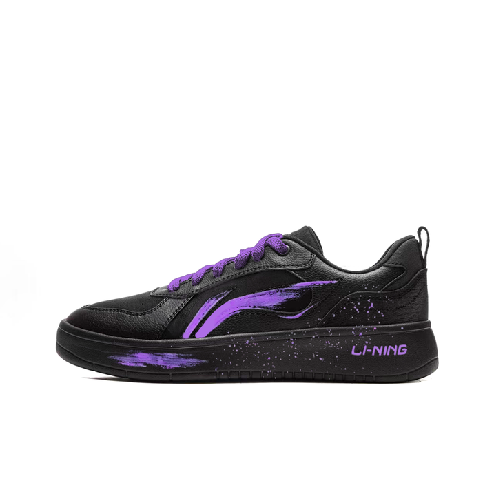 Custom SneakersLiNing Sui Sui Swift Purple Flying Star Fashion Trendy Casual Versatile Anti-Slip Wear-Resistant Breathable Height-Increasing Low-Top Skate Shoes Men Black Purple