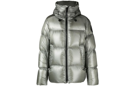Canada Goose Crofton Series Black Label Glossy Goose Waterproof Windproof Ultra-Light Stand Collar Puffer Lightweight Short Down Jacket Parka Men's Sage Green
