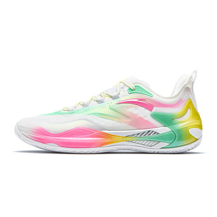 Anta Instant 4 Spectrum Professional Breathable Lightweight Rebound Anti-Slip Low-Top Filled Nitrogen 90 Dual Carbon Plate Basketball Shoes Men's White