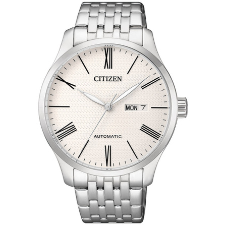 CITIZEN Classic Mechanical Automatic Mechanical Movement Stainless Steel Strap Watch Men's Watches White Dial