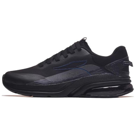 361° Comfort Trendy Simple Anti-Slip Cushioning Rebound Low-Top Casual Sprint Running Shoes Men's Black Gray