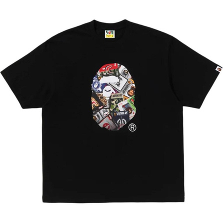 A BATHING APE TRADING CARD RELAXED FIT TEE Loose Short Sleeve Crew Neck Fashion T-Shirt Unisex