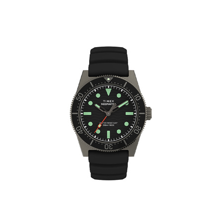 TIMEX DEEP WATER Series Watch Quartz Movement Silicone Strap Black Dial Men's Watch Timex Outdoor Sport Retro Quartz Men's Watch