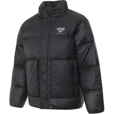 Vans Stand Collar Sport Fashion Long Sleeve Down-Filled Jacket Men's Black