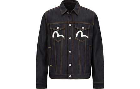 EVISU Denim Jackets Men Denim Blue