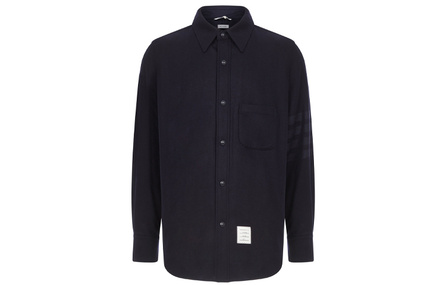 THOM BROWNE Flannel Tonal 4 Bar Shirt Jacket