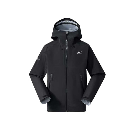 Mizuno Solid Color Outdoor Brand Logo Design Hooded Wind Shell Waterproof Windproof Wear-Resistant Jacket Unisex