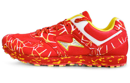 HEALTH 699 Cushioning Anti-Slip Wear-Resistant Breathable Lightweight Coverage Low-Top Running Shoes Unisex Red Yellow