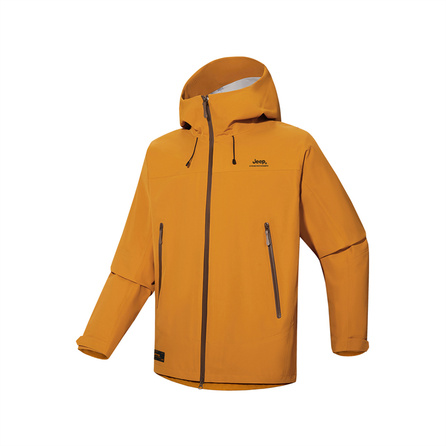 Jeep High-End Brand Logo Embroidery Simple Mountain Outdoor Single-Layer Hard Shell Hiking Sport Comfort Long Sleeve Windproof Wear-Resistant Anti-Static Lightweight Water-Repellent Windbreaker Unisex