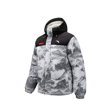 Anta Comprehensive Training Series Fashion Minimalist Comfortable Versatile Warm Water-Repellent Windproof Down Jacket Unisex Pure White