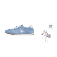 MLB Los Angeles Dodgers Suede Comfortable Trendy Versatile Lace-Up Flat Retro Minimalist Oxygen Thin Sole Shoes Wrap-Around Lightweight Low-Top Casual Shoes Unisex Blue Небесно-голубой + зеркальные украшения