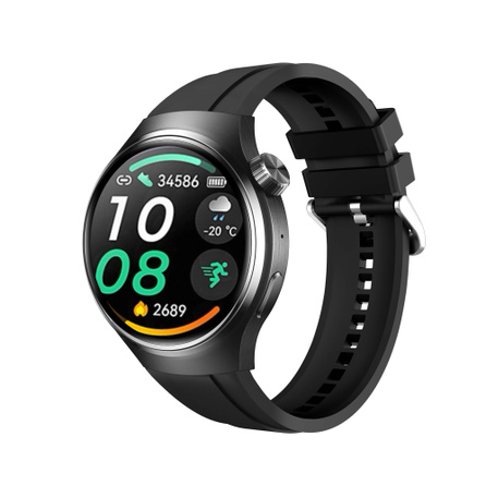 Peak Smartwatch Bluetooth Connection Message Reminder Gesture Control Voice Assistant Female Health Monitoring Round Sports Outdoor Unisex