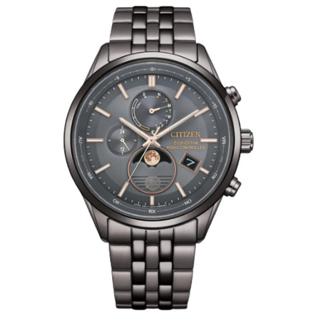 CITIZEN Eco-Drive Series 100m Water Resistant Fashion Solar Quartz Movement Stainless Steel Strap Japanese Korean Watch 42mm Unisex Grey Dial