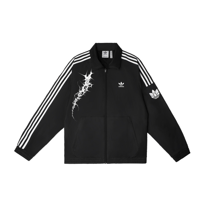[Custom Apparel] adidas originals 3 Stripe Poetic Flower Creative Print Retro Classic Logo Three-Stripe Casual Sports Jacket Men's
