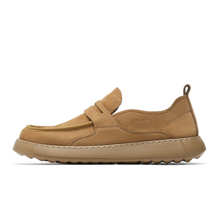 C°BANNER Cow Leather Soft Sole Slip-On Casual Shoes Men's Yellow Brown