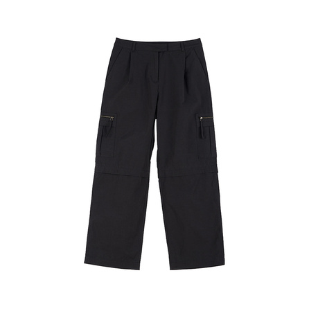 COVERNAT Casual Fashion Versatile Loose Comfortable Long Pants Cargo Pants Unisex Black
