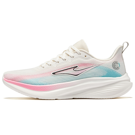 ERKE Jingzhe 3 Breathable Cushioning Lightweight Bounce-Back Low-Top Qitan Technology Training Casual Running Shoes Men's Microcrystal White Peach Blossom Pink