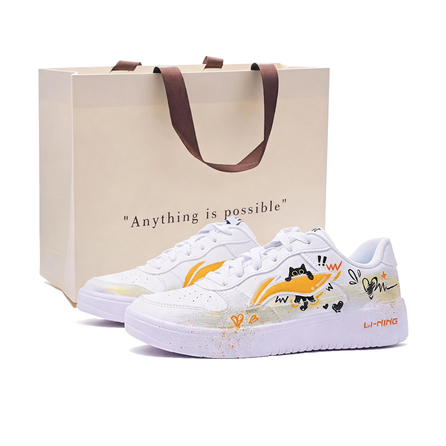 Custom Sneakers Li-Ning Floating Boat Hand-Painted Low-Top Skate Shoes Men's With Gift Bag