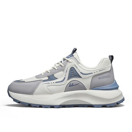 Warrior Windproof Fashion Simple Versatile Shock-Absorbing Rebound Comfortable Wear-Resistant Commute Casual High Aesthetics Forrest Gump Shoes Thick Sole Heightening Synthetic Leather Low-Top Running Shoes Men's