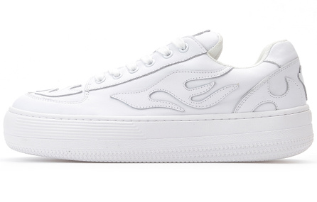 WILD PITCH Plunge Low Top Skateboard Shoes Unisex White