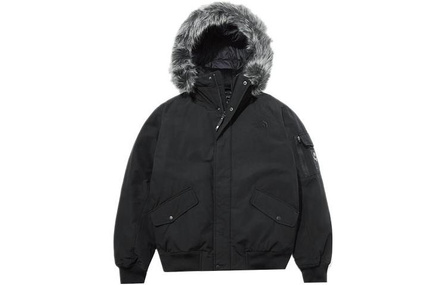 The North Face Logo Print Solid Color Hooded Down Jacket Coat Unisex