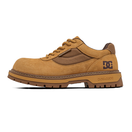 DCSHOES KOTZEBUE Autumn Outdoor Workwear Mountaineering Yellow Boots British Style Leather Fabric Splicing Commuter Versatile Petite Height-Boosting Thick Sole Comfortable Wear-Resistant Slip-Resistant Ankle Martin Boots Men's
