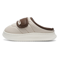 Xtep Casual Comfortable Versatile Home Commute Fleece-Lined Warm Velcro Cotton Shoes EVA Toe Cap Slippers Men's Бежево-коричневый