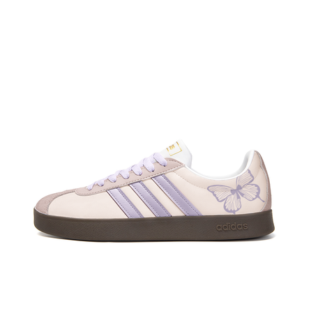 [Custom Sneakers] adidas neo VL Court 2.0 Leather Zhunyan Yiduo Sweet & Cool Trendy Casual Versatile Slip-Resistant Wear-Resistant Low-Top Sneakers Unisex Pink Purple